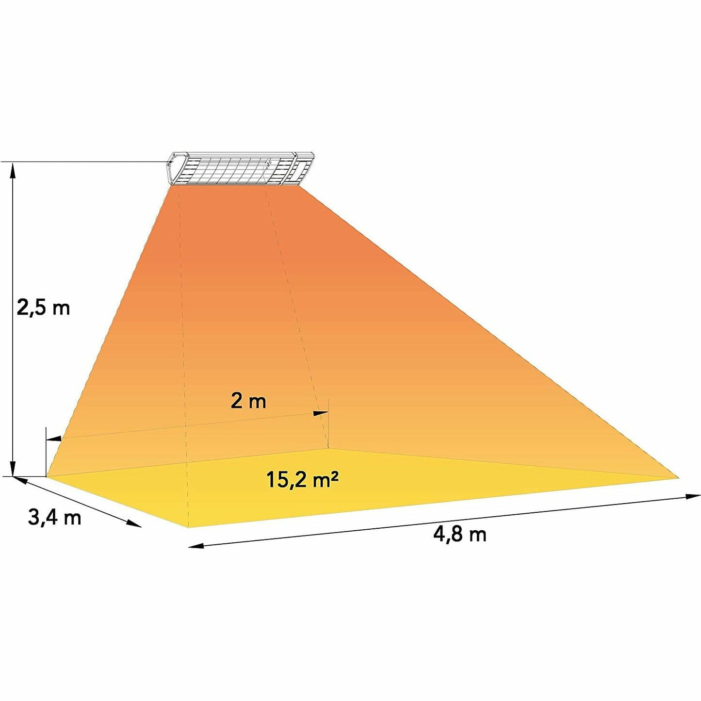 Icon 2300 Watt 230-V Wall Mounted Indoor/Outdoor Patio Heater