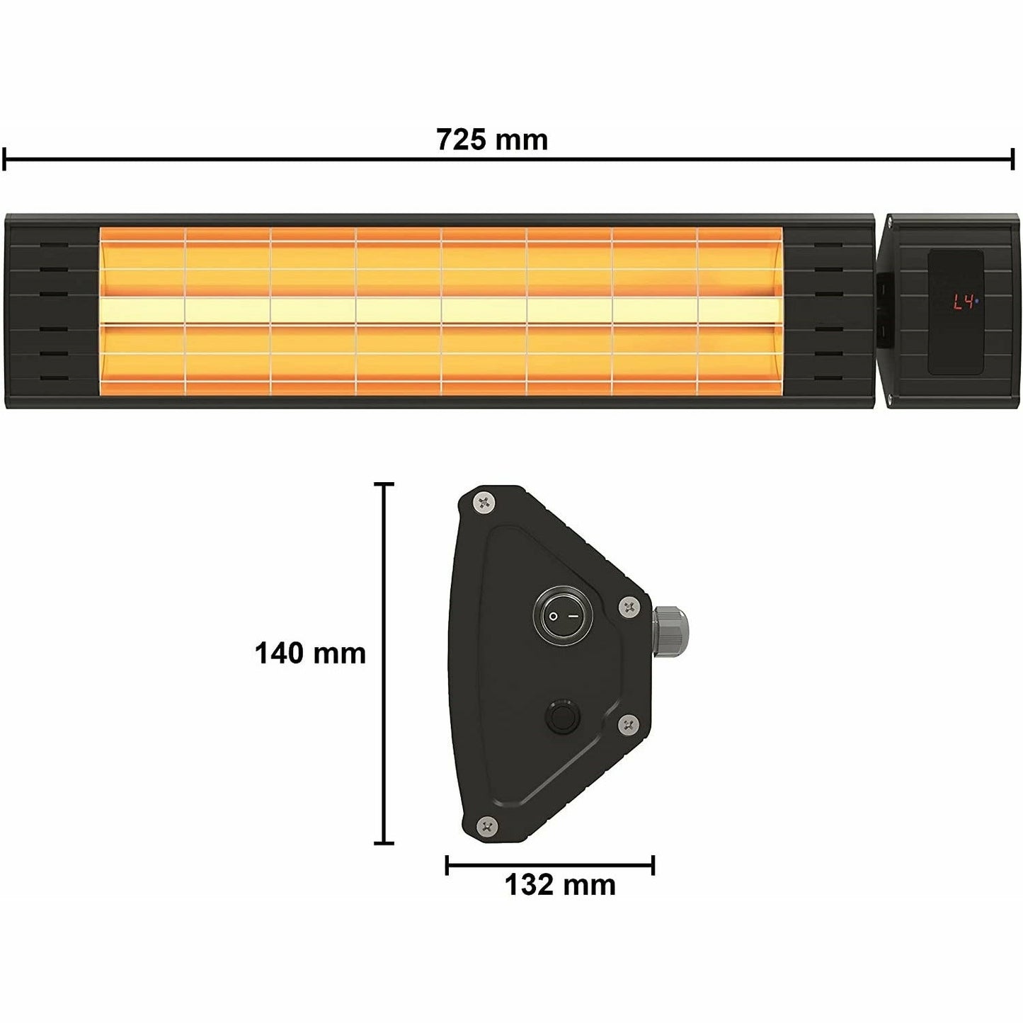 Icon 2300 Watt 230-V Wall Mounted Indoor/Outdoor Patio Heater