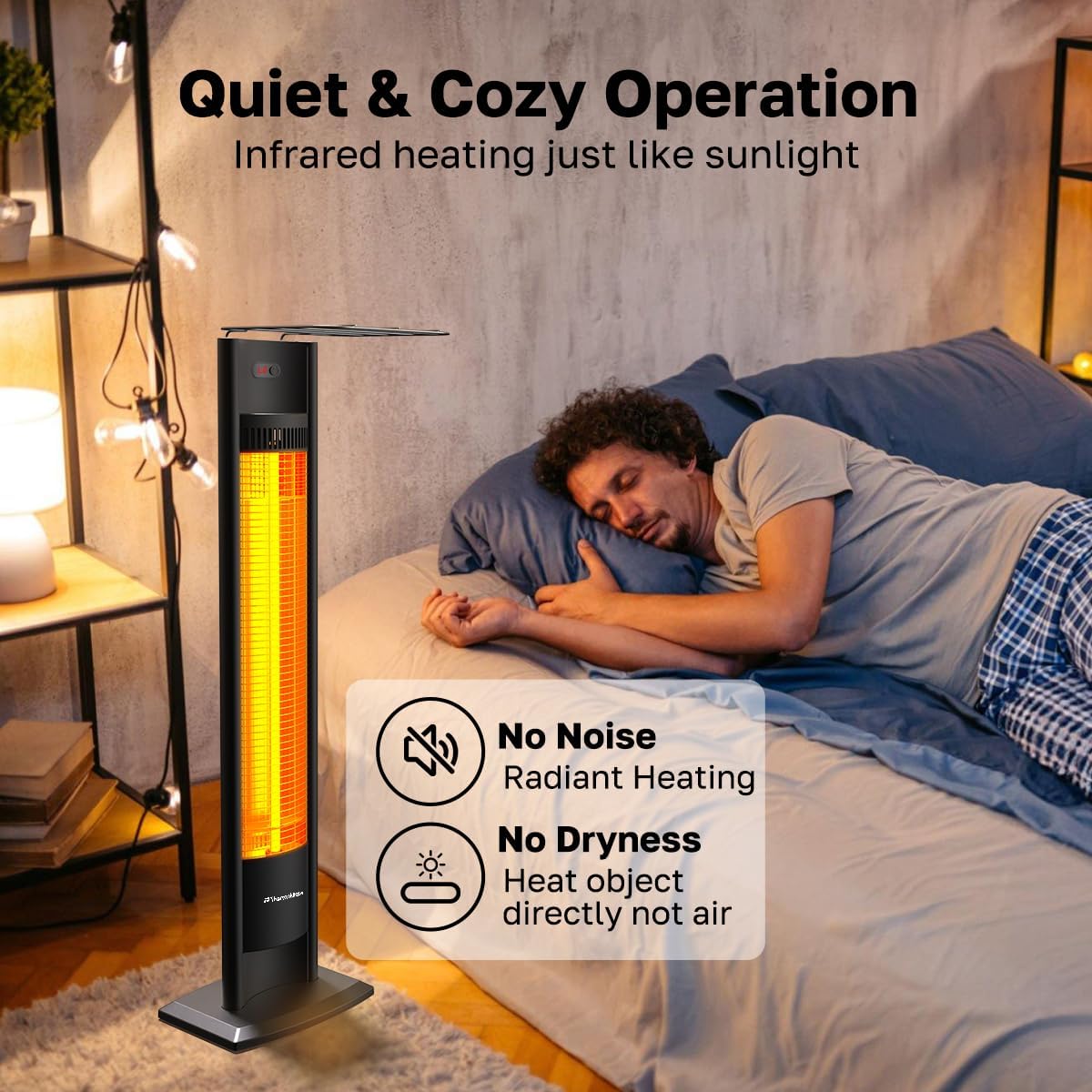 1500W Portable Tower Infrared Heater