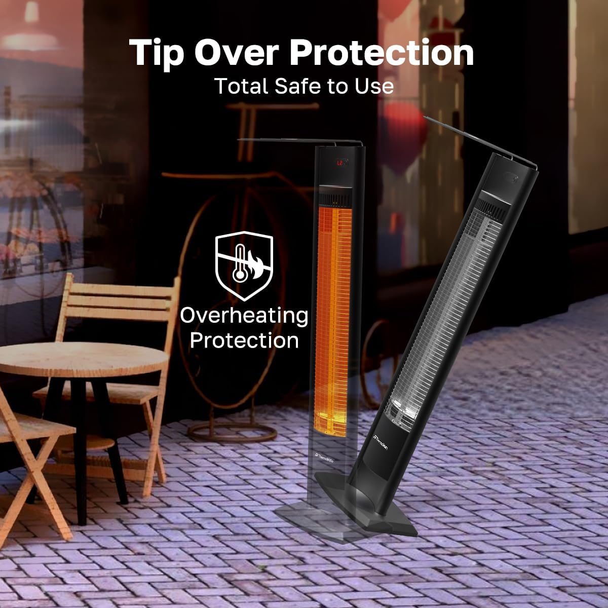 1500W Portable Tower Infrared Heater