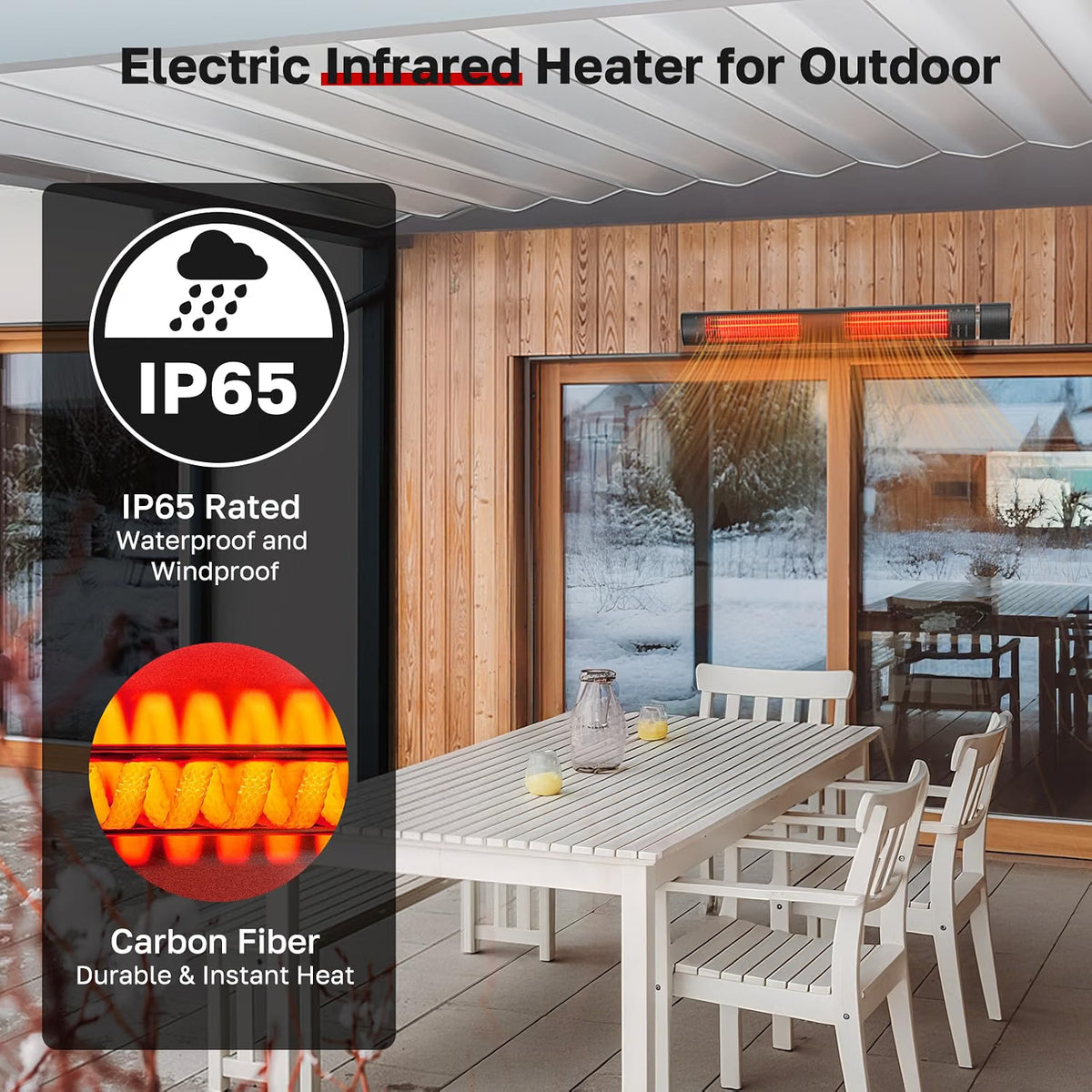 Outdoor Heater for Patio, Garage 3000 W  240V with Remote